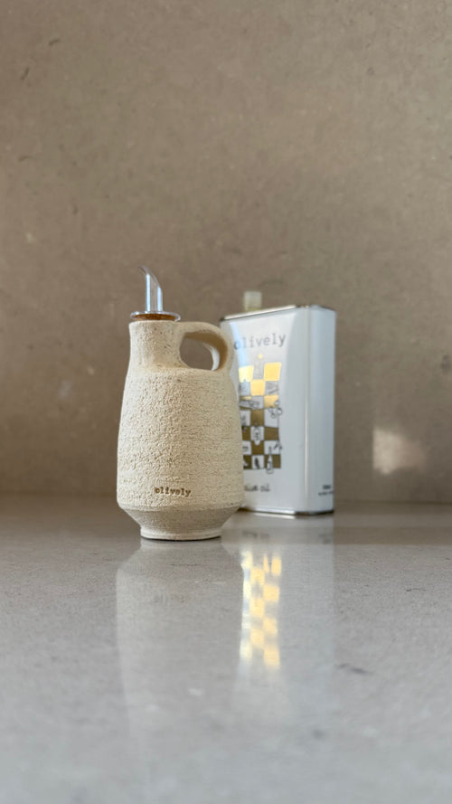 Olive Oil + Handcrafted Ceramic Oil Vase