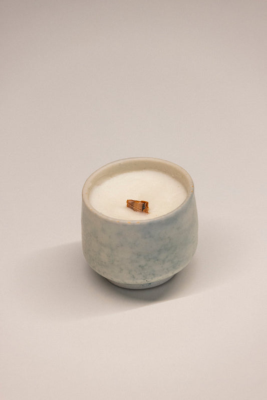 Pine Forest Notes Ceramic Candle - Cup