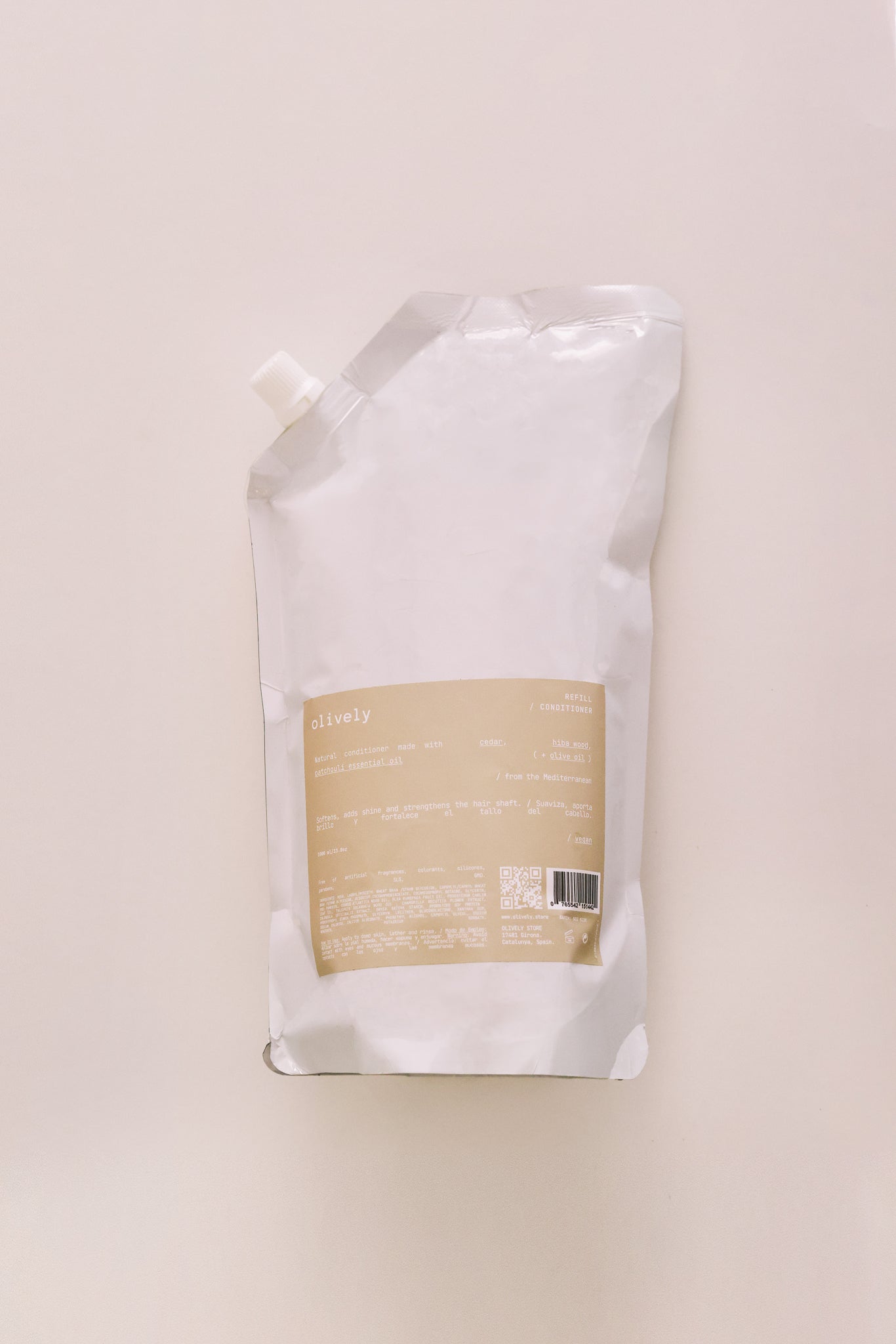 Mediterrani Conditioner Refill Bag (1000 ml) Silicone-Free, Eco-Chic Hair Care