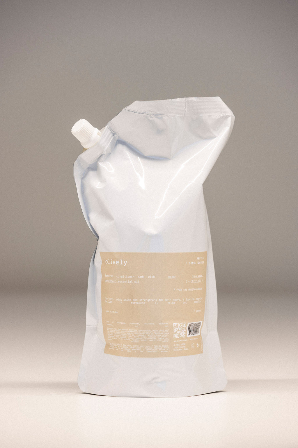 Mediterrani Conditioner Refill Bag (1000 ml) Silicone-Free, Eco-Chic Hair Care