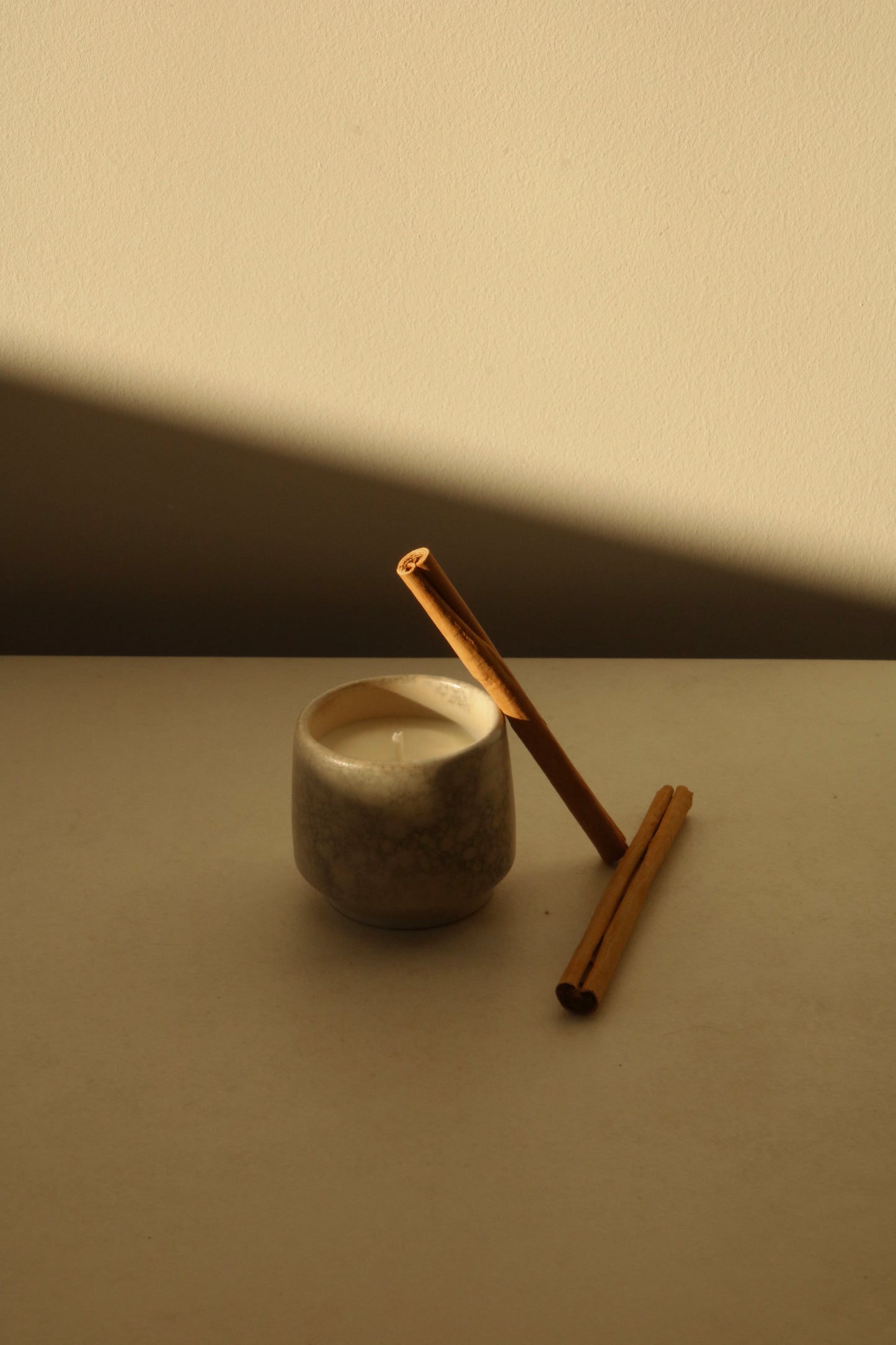 Vela / Taza de cerámica cobre (canela)