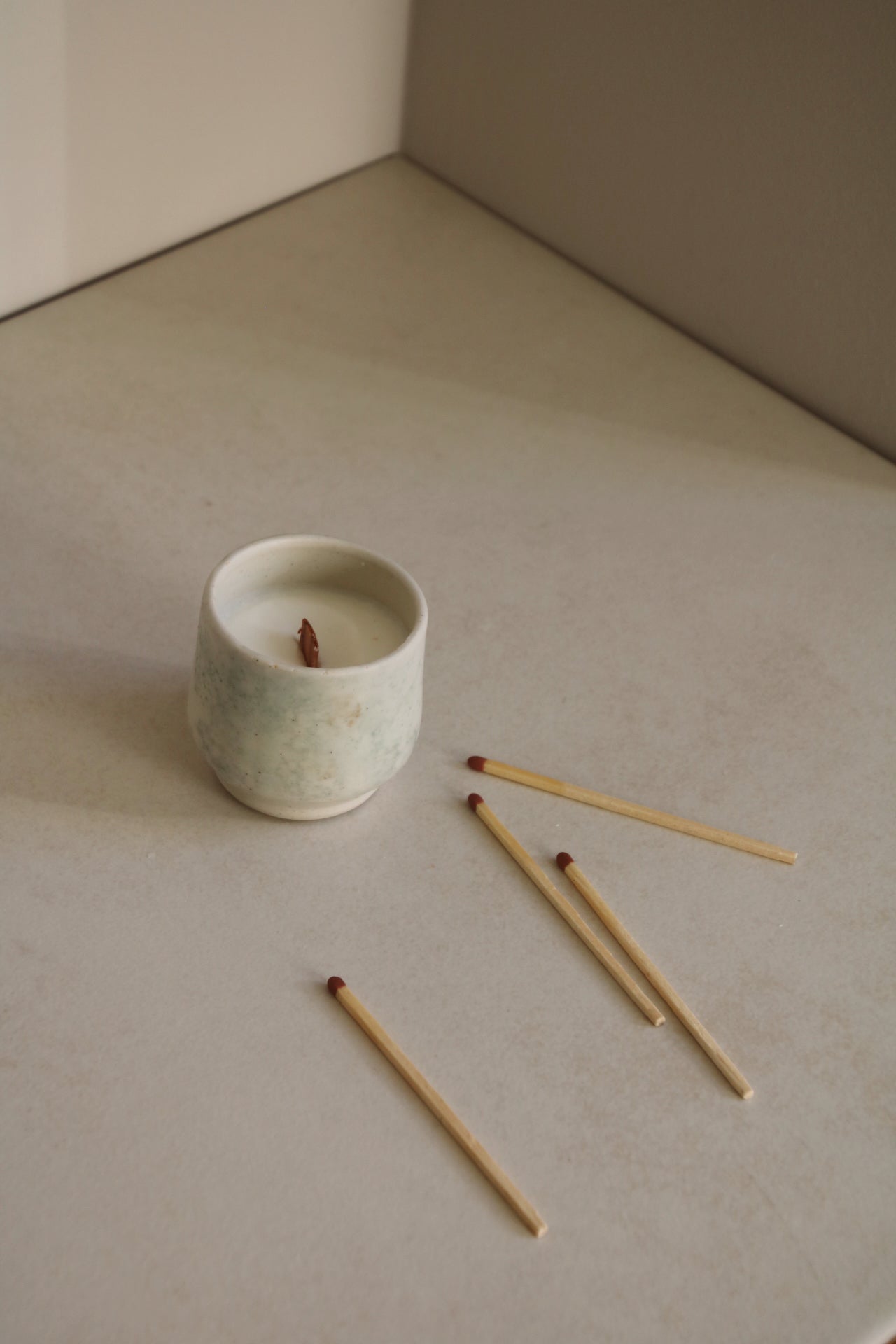 Ceramic Candle Cup – Pine Forest Notes