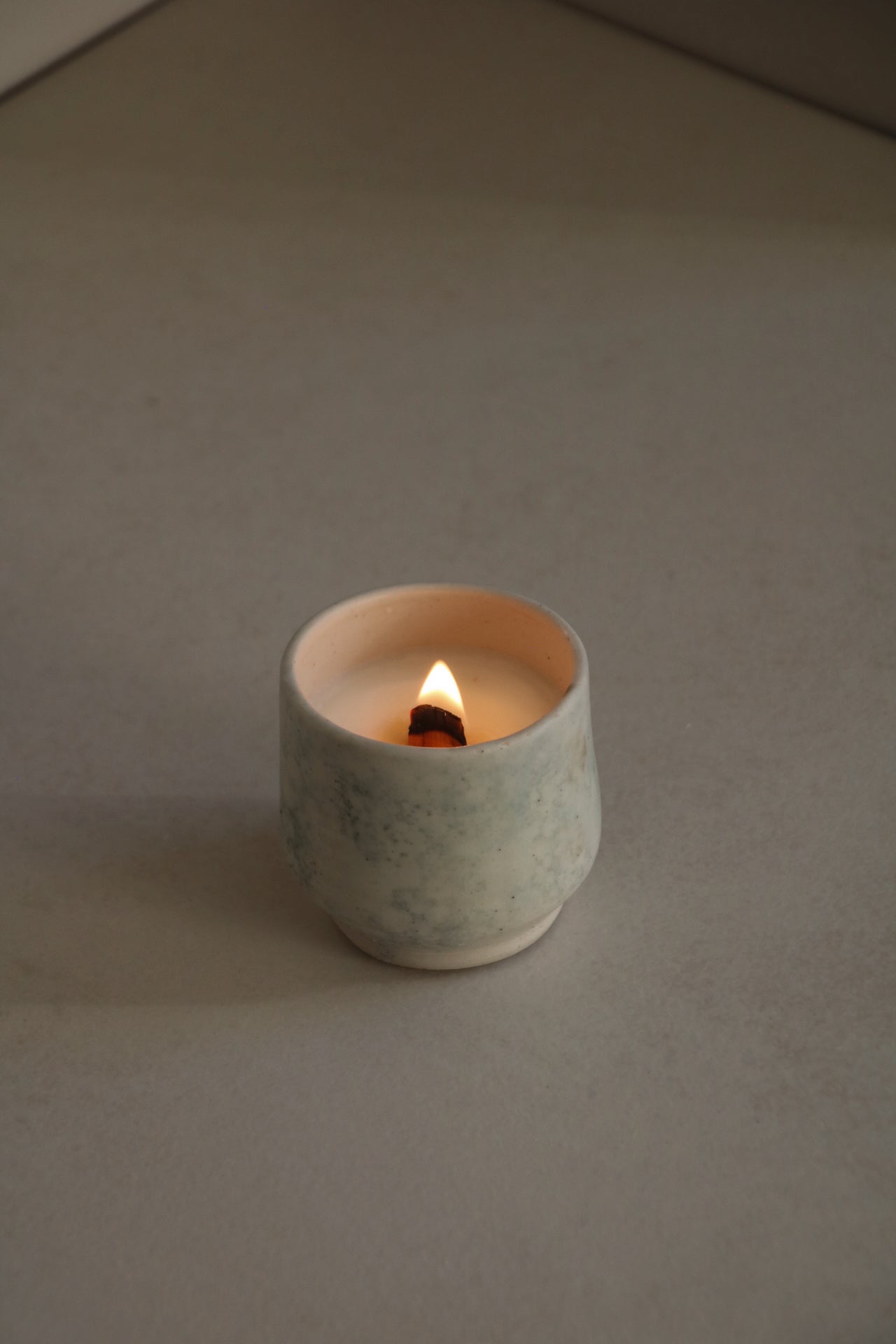 Ceramic Candle Cup – Pine Forest Notes
