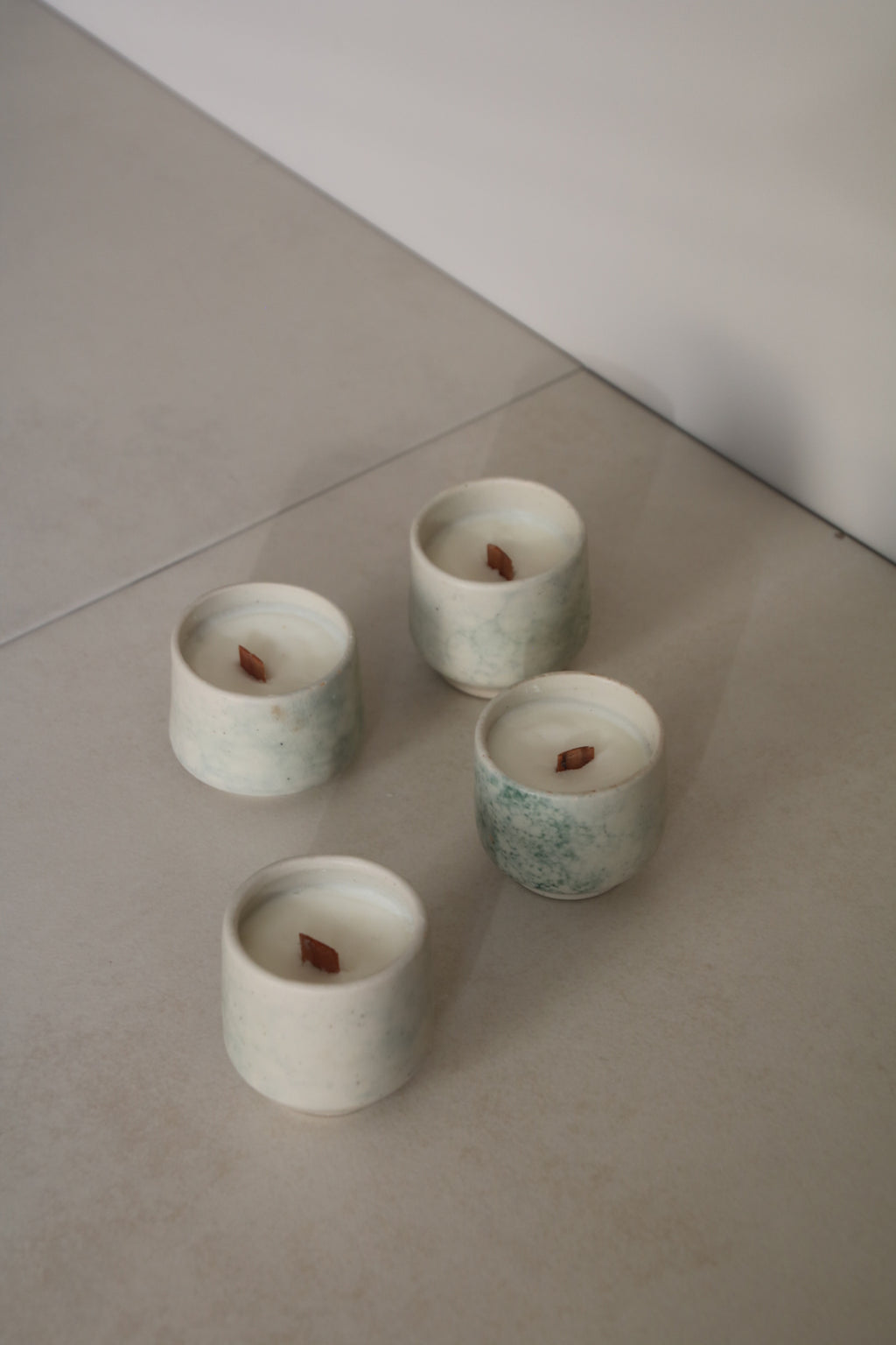 Ceramic Candle Cup – Pine Forest Notes