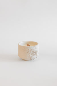 FLAT WHITE CERAMIC CANDLE