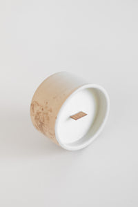 FLAT WHITE CERAMIC CANDLE