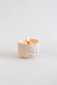 FLAT WHITE CERAMIC CANDLE