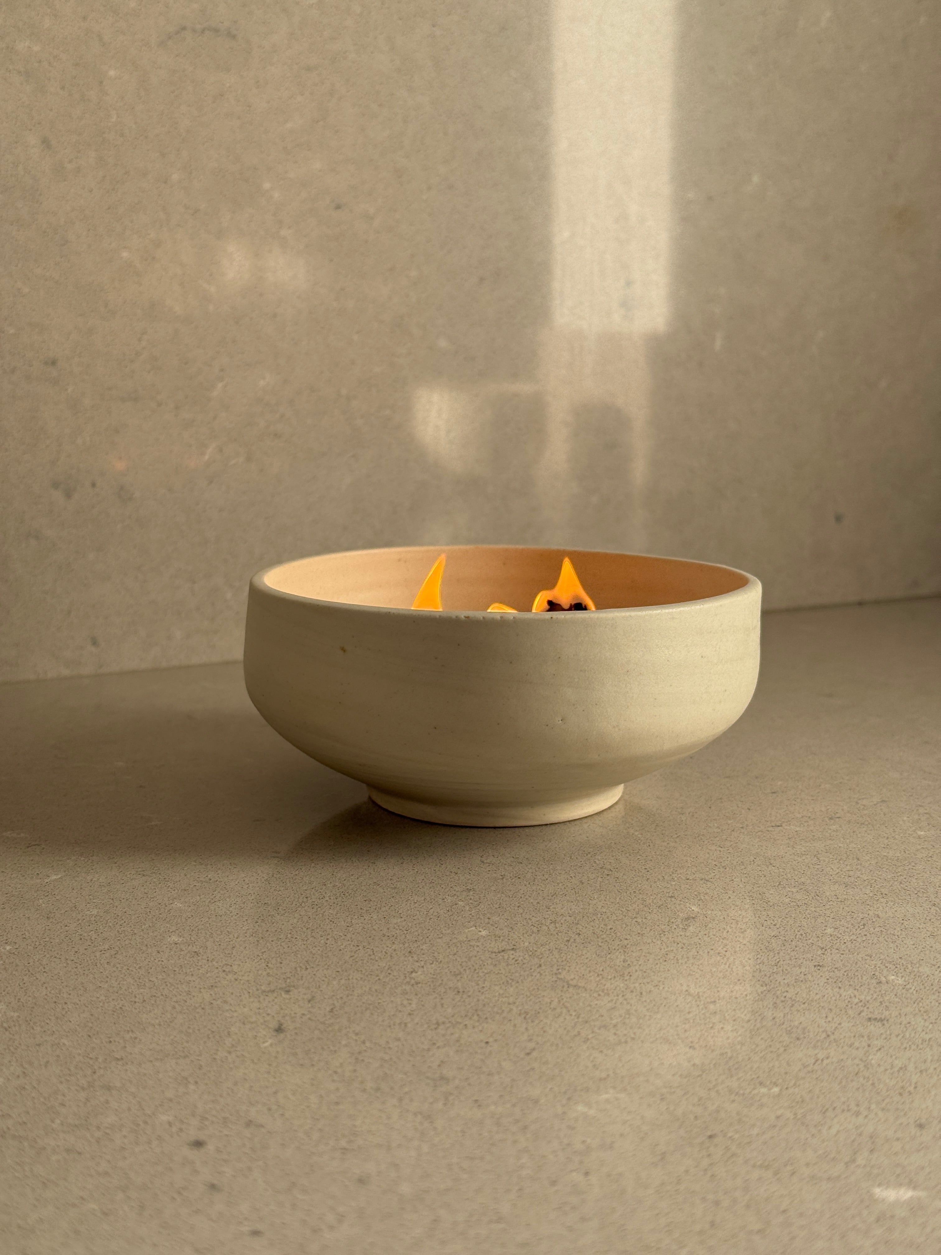 Matcha Bowl Ceramic Candle Cup | Golden Hour, Cedar Still & Summit