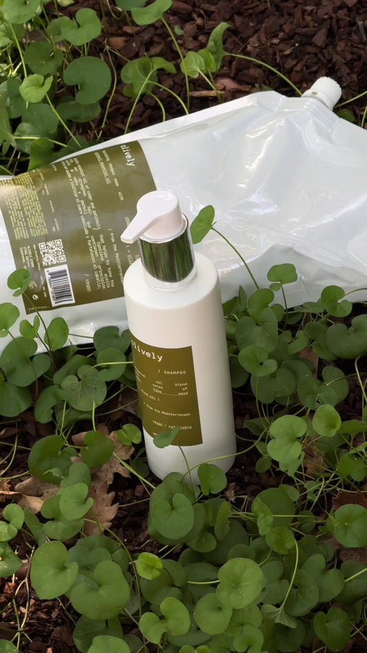 Shampoo Mediterrani Refill Bag (1000 ml) Eco-Conscious, Sulfate-Free Hair Care
